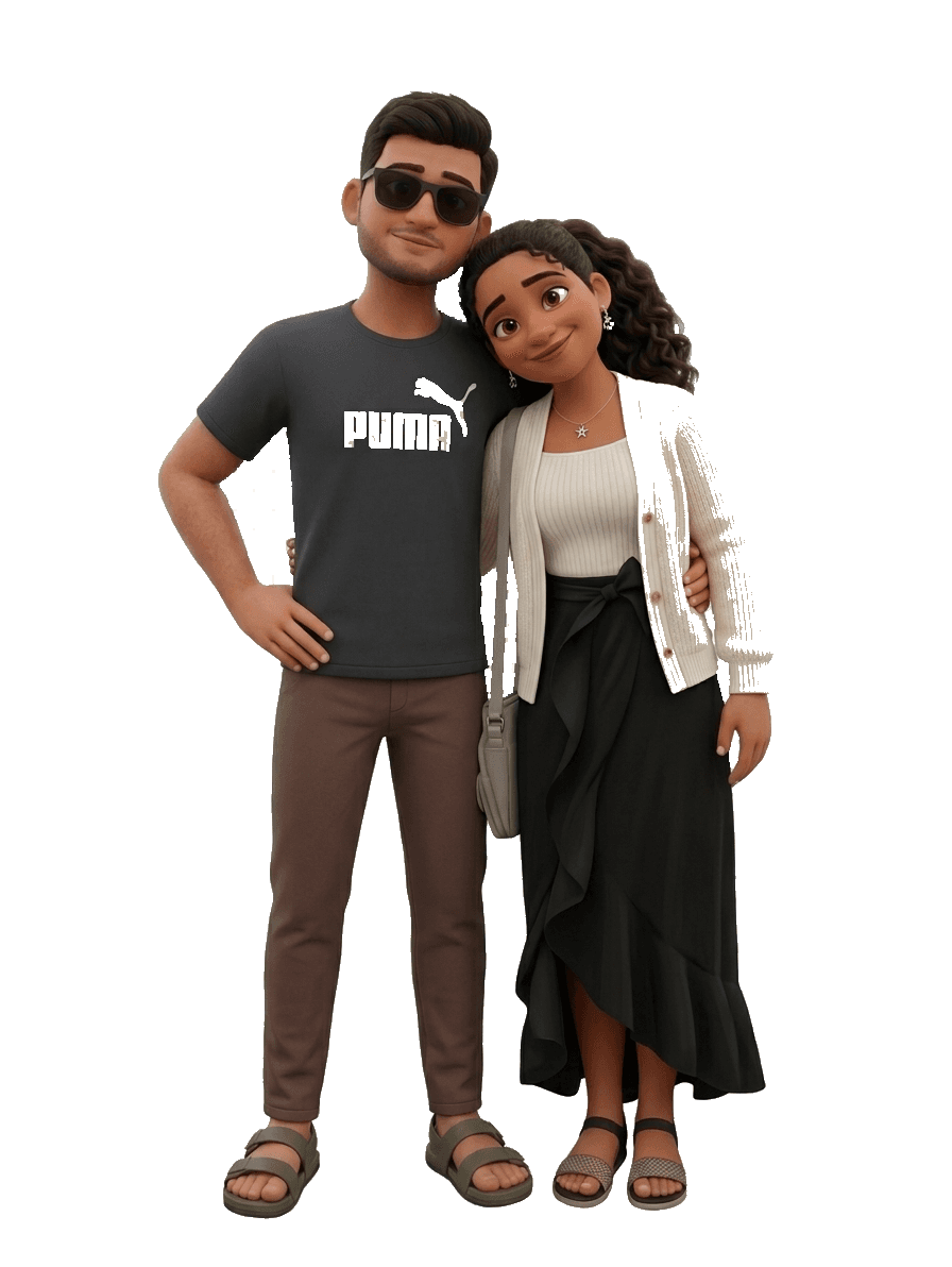 The two of us, illustrated